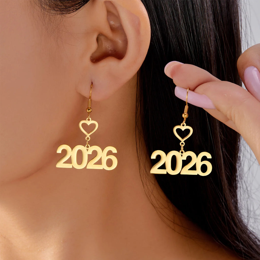 Earrings – 2026 Gold Sparkle