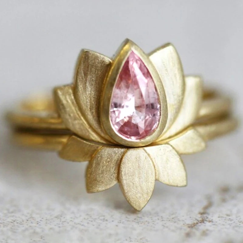Lotus Pink Gold Ring