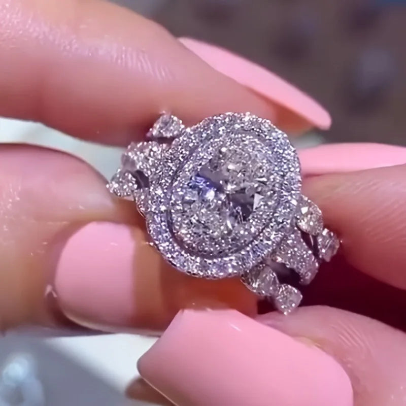 Ring Set – Luxury Crystal Embrace