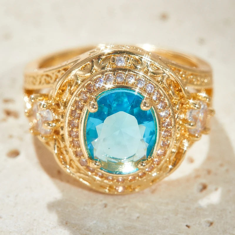 Vintage Blue Gold Royal