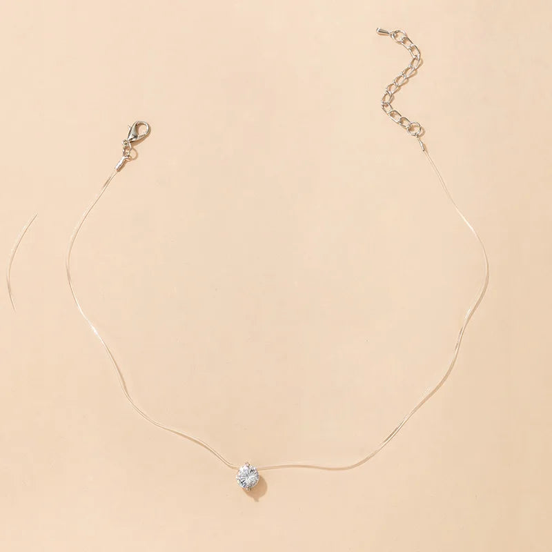 Necklace + Elegant Floating Crystal