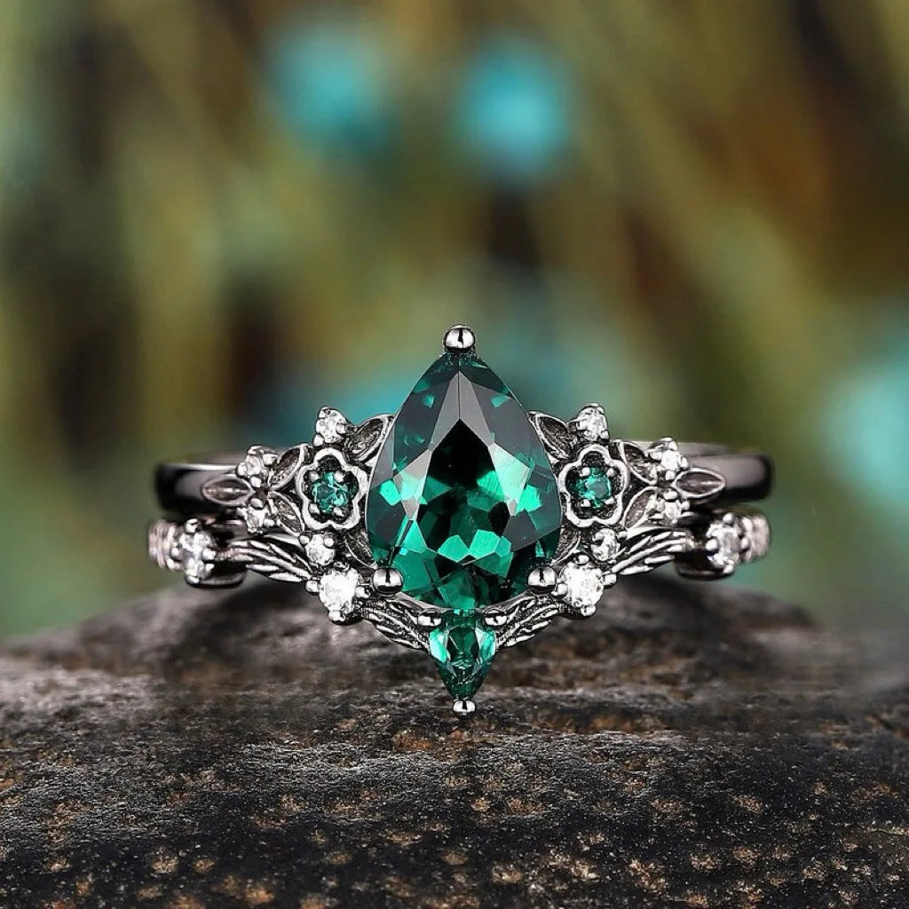 Ring Mystic Silver Emerald