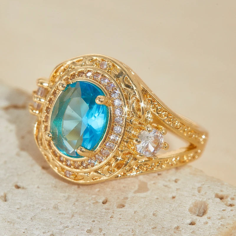 Vintage Blue Gold Royal